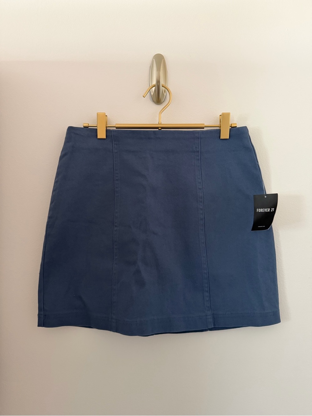 Forever 21 Blue Structured Mini Skirt